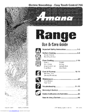 Amana AER5722BAQ Use & Care Manual