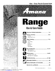 Amana AGR5725RDW15 Use & Care Manual