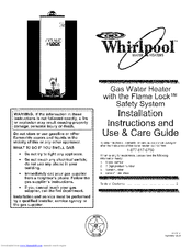 Whirlpool FG6130T303NOV Installation And Use Manual