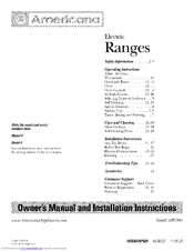 AMERICANA Model ABS300 Owner's Manual And Installation Instructions