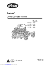 Ariens Zoom 915105 Owner's/Operator's Manual