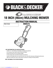 Black & Decker MM575 Instruction Manual