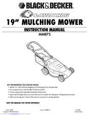 Black & Decker MM875 Instruction Manual