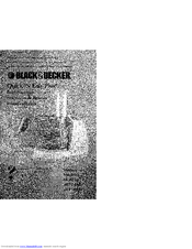 BLACK & DECKER HANDYCHOPPER HC2000 USE AND CARE BOOK MANUAL Pdf Download