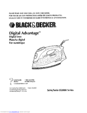 Black & Decker DIGITAL ADVANTAGE D2000 Series Use And Care Book Manual