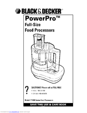 Black & Decker PowerPro FP1000 Series Use & Care Manual