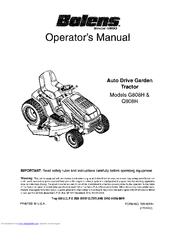 Bolens G808H Operator's Manual