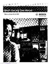 Bosch HWD Series Use And Care Manual