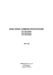 Sanyo PLC-WL2501A Manual