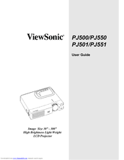 ViewSonic PJ550 - LCD Projector XGA User Manual