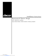 Dacor Renaissance RR30NFS-C Installation Instructions Manual