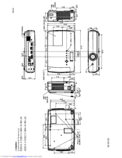 Sanyo PLC-XC50A Dimensional Drawing
