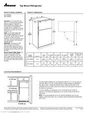 Amana A4TCNWFB Dimension Manual