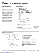 Whirlpool WFE324LW Product Dimensions