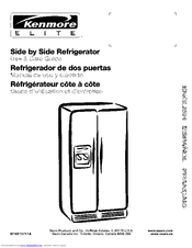 Kenmore 5870 - Elite 25.1 cu. Ft. Refrigerator Use And Care Manual