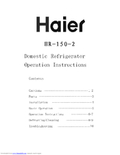 Haier HR-150-2 User Manual