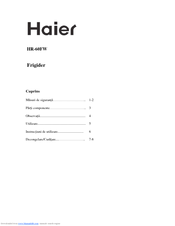 Haier HR-60FW User Manual