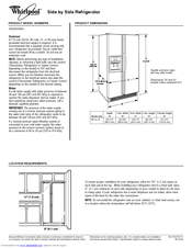Whirlpool GS2KVAXV Product Dimensions