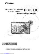 Canon PowerShot SD1400IS IXUS130 User Manual