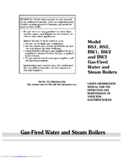 Carrier BW3 User's Information Manual