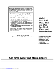 Carrier BW1 User's Information Manual