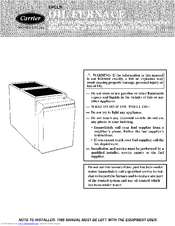Carrier Low-Boy 58CLR User's Information Manual
