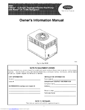 Carrier Infinity 50DT030 Owner's Information Manual