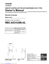 Toshiba RBC-AX31W-UL Owner's Manual