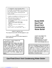 Carrier BW9-150 User's Information Manual