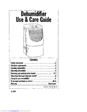 COMFORT-AIRE AD40G1 Use & Care Manual