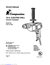 COMPANION COMPANION 315.101000 Owner's Manual
