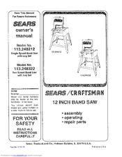 Craftsman 113.248212 Owner's Manual