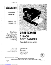 Craftsman 315.117130 Owner's Manual