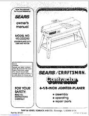 Craftsman 113.232210 Owner's Manual