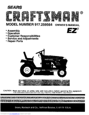 Craftsman EZ3 917.259564 Owner's Manual