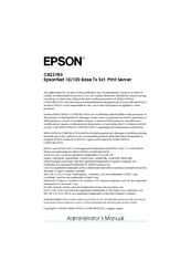 Epson C82378 Administrator's Manual