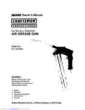 Craftsman 875.204840 Owner's Manual