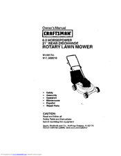 Craftsman 917.388010 Owner's Manual