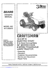 Craftsman 917.255575 Owner's Manual