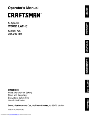 Craftsman 351.217160 Operator's Manual