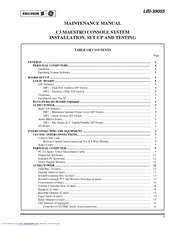 Ericsson C3 MAESTRO LBI-39055 Maintenance Manual
