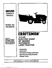 Craftsman 944.609150 Owner's Manual