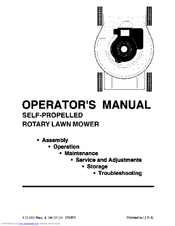 Craftsman PR55HY21CA Operator's Manual