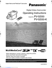 Panasonic PV-GS50S Operating Instructions Manual