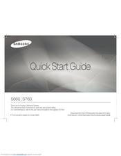 Samsung DIGIMAX S860 Quick Start Manual