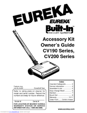 Eureka CV200 Series Owner's Manual
