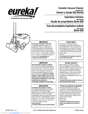 Eureka 920 Series Owner's Manual