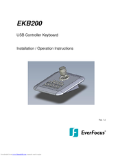 EverFocus EKB-200 Installation & Operation Instructions