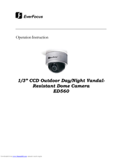 EverFocus ED560 Operation Instruction Manual