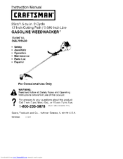 Craftsman WEEDWACKER 358.791530 Instruction Manual